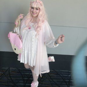 Pink Vintage Peignoir L